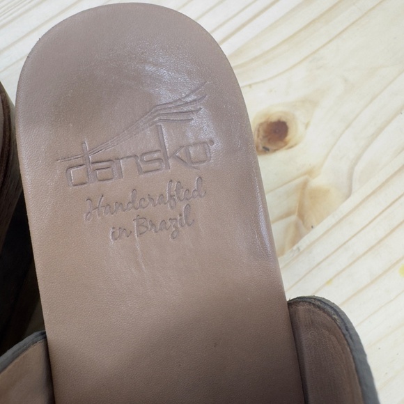 Dansko Brown and Tan Wedge Sandals - Picture 8 of 14